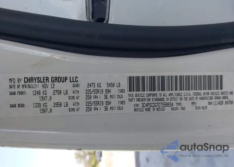 2013 Dodge Journey Crew from USA, damaged, VIN 3C4PDCDG7DT558934